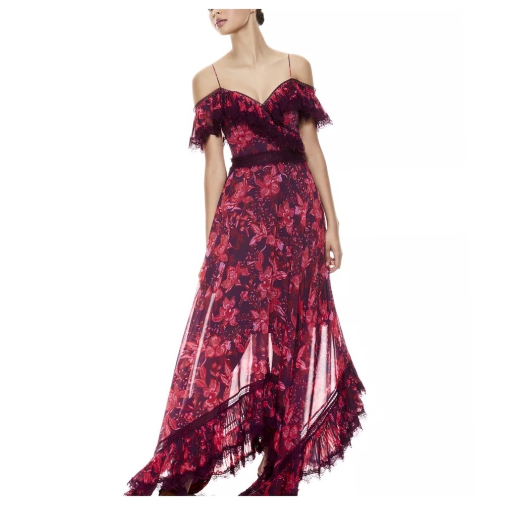 ALICE + OLIVIA Harper Cold Shoulder Maxi Dress - Picture 10 of 15